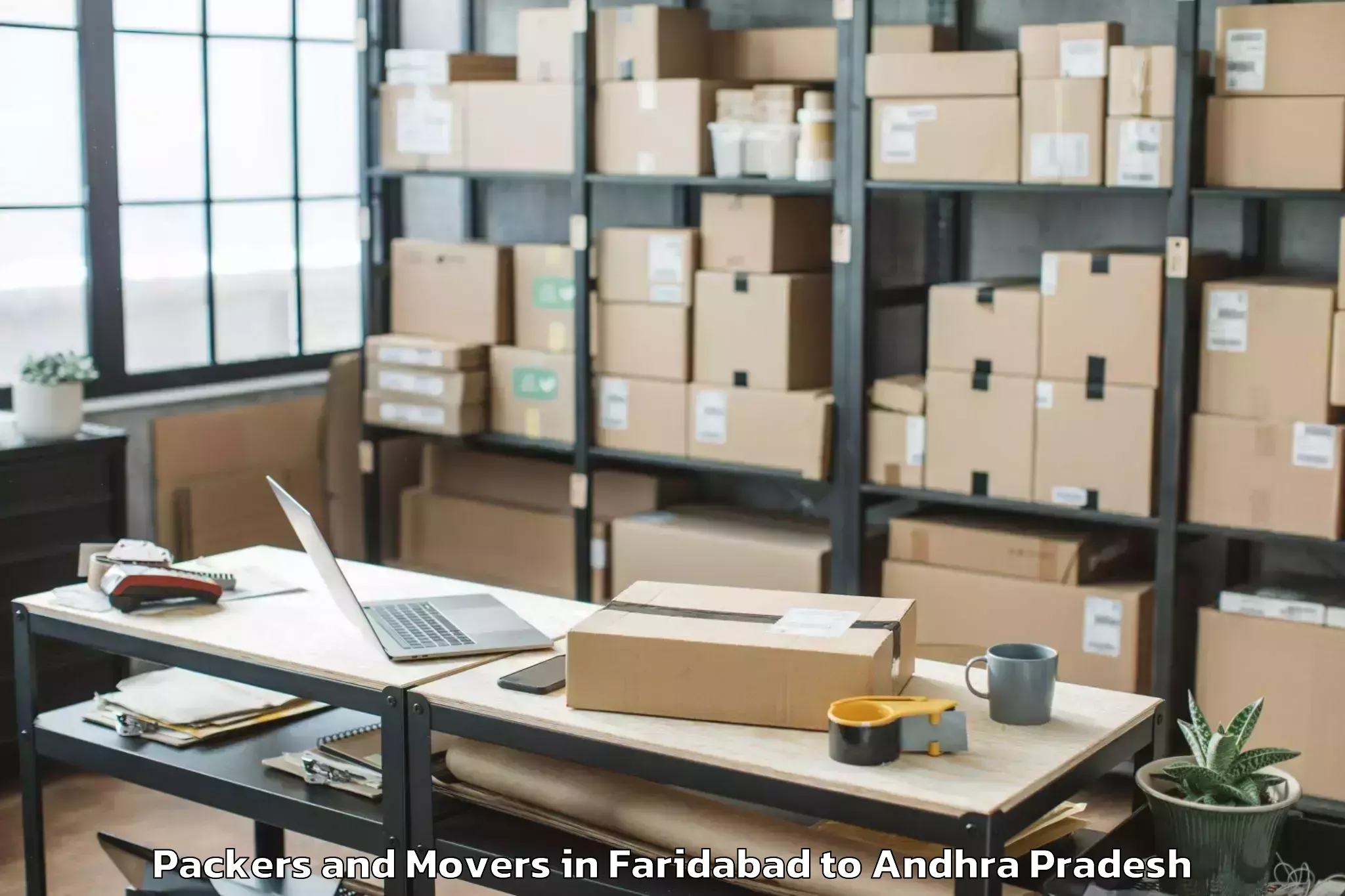 Professional Faridabad to Vatticherukuru Packers And Movers